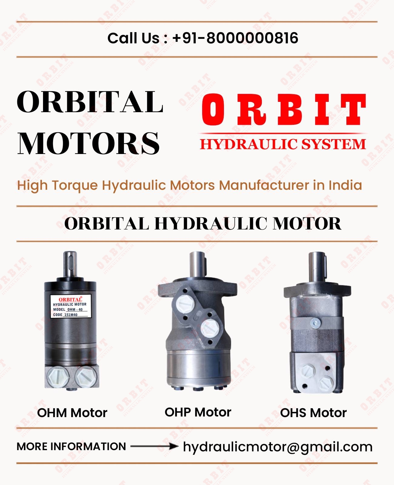 OMRX-375 83063009 White Hydraulic Motor